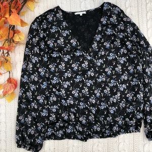 Brand New Willow & Clay Floral Wrap Blouse Size L